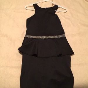 Black peplum dress